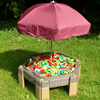 tuintafel met stapelblokken